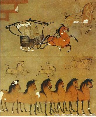 和林格尔东汉壁画墓牧马图