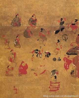 和林格尔东汉壁画墓舞乐百戏图