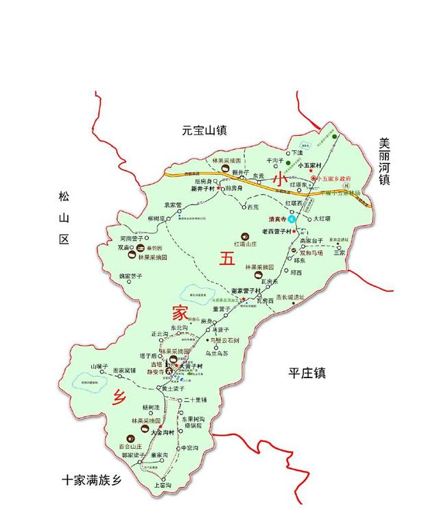 小五家乡地图