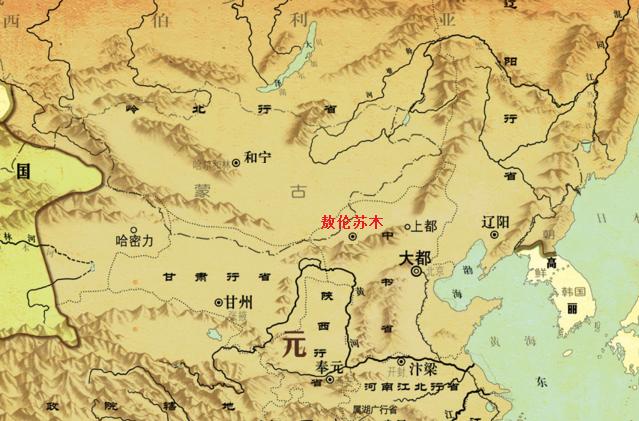 敖伦苏木古城位置图