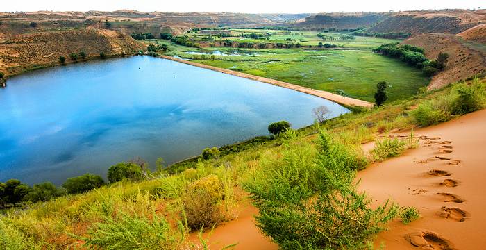 萨拉乌苏旅游区巴图湾水库