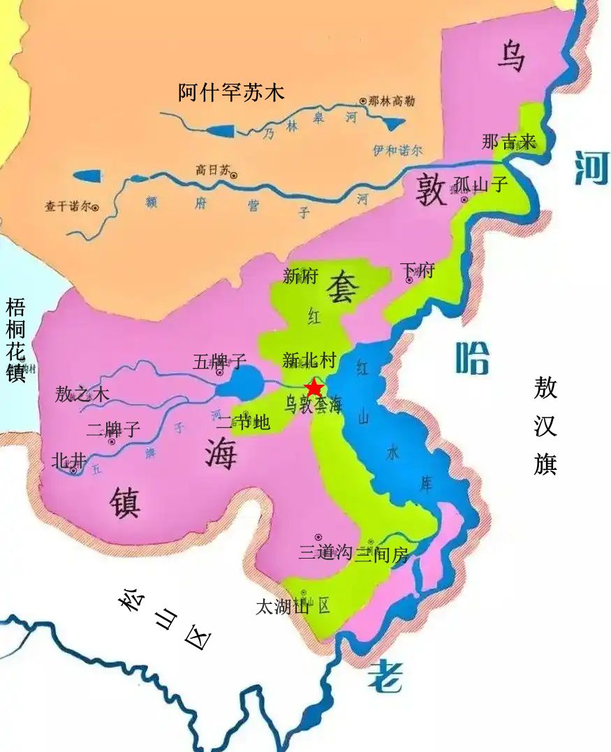 乌敦套海镇地图