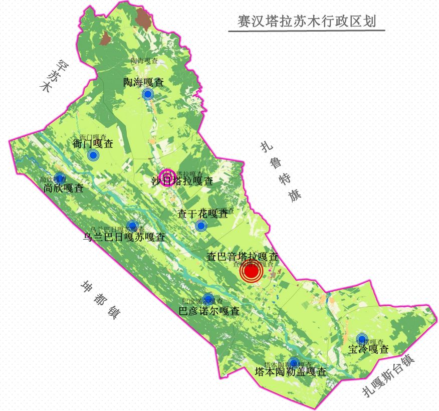 赛汉塔拉苏木行政区划图