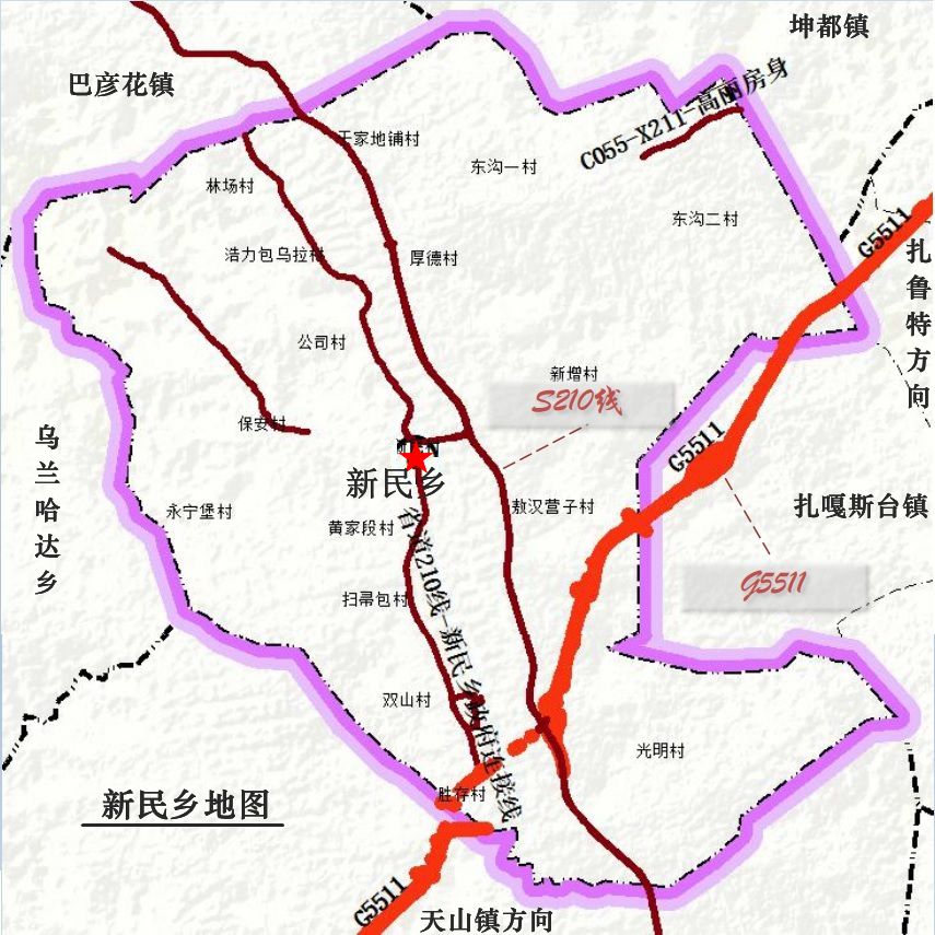新民乡地图