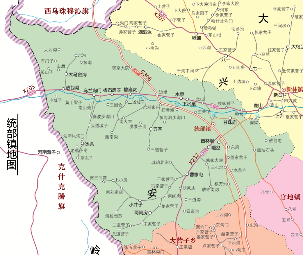 统部镇地图