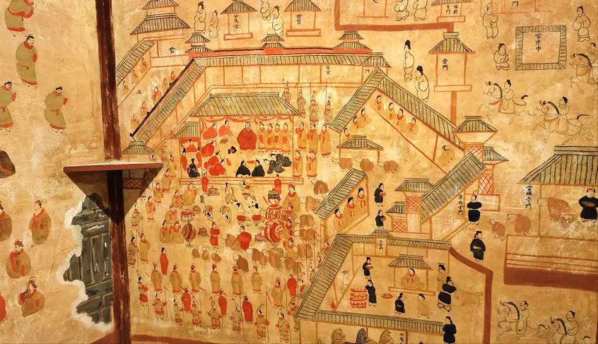 和林格尔汉墓壁画《幕府图》