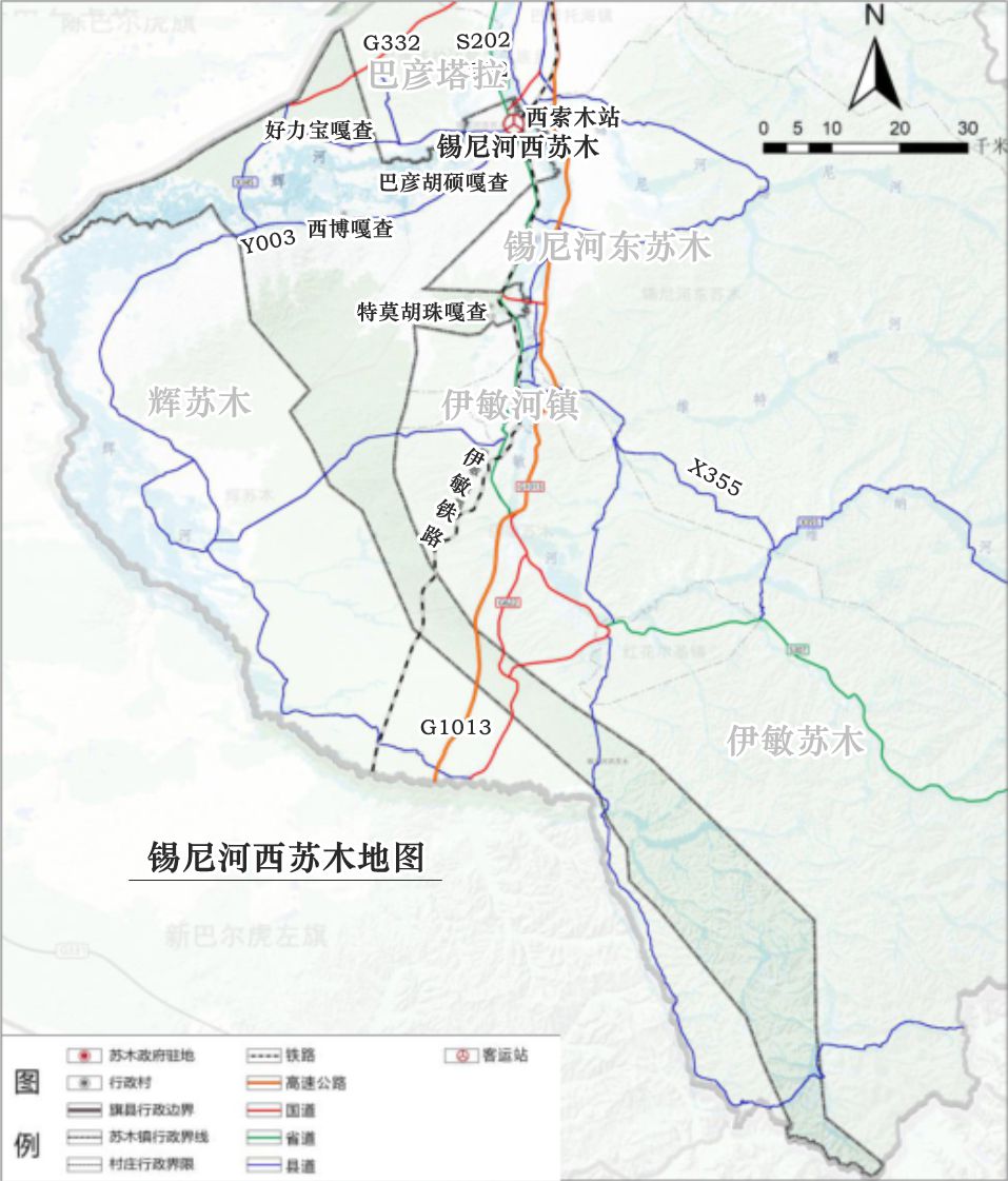 锡尼河西苏木地图