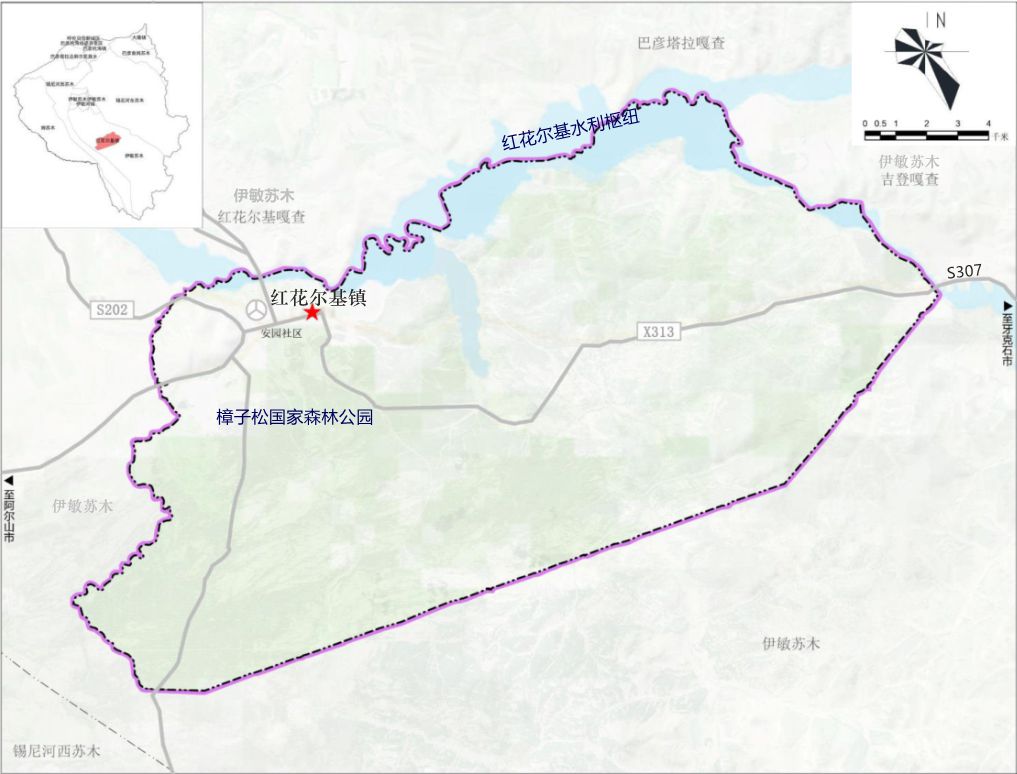 红花尔基镇地图 红花尔基镇地图