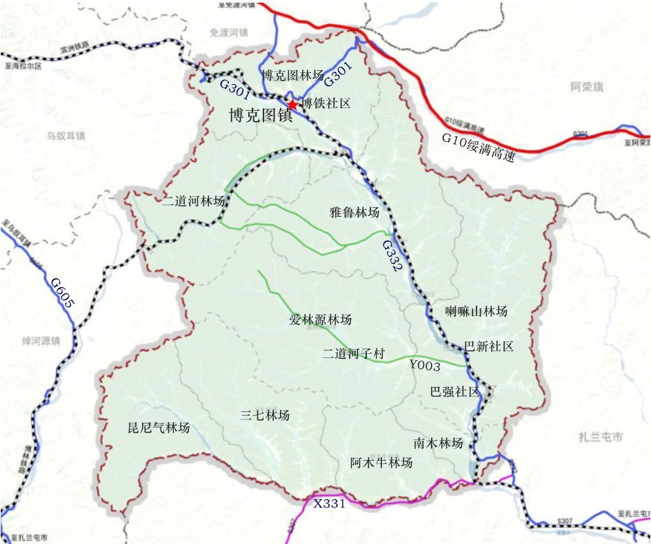 博克图镇地图 博克图镇地图