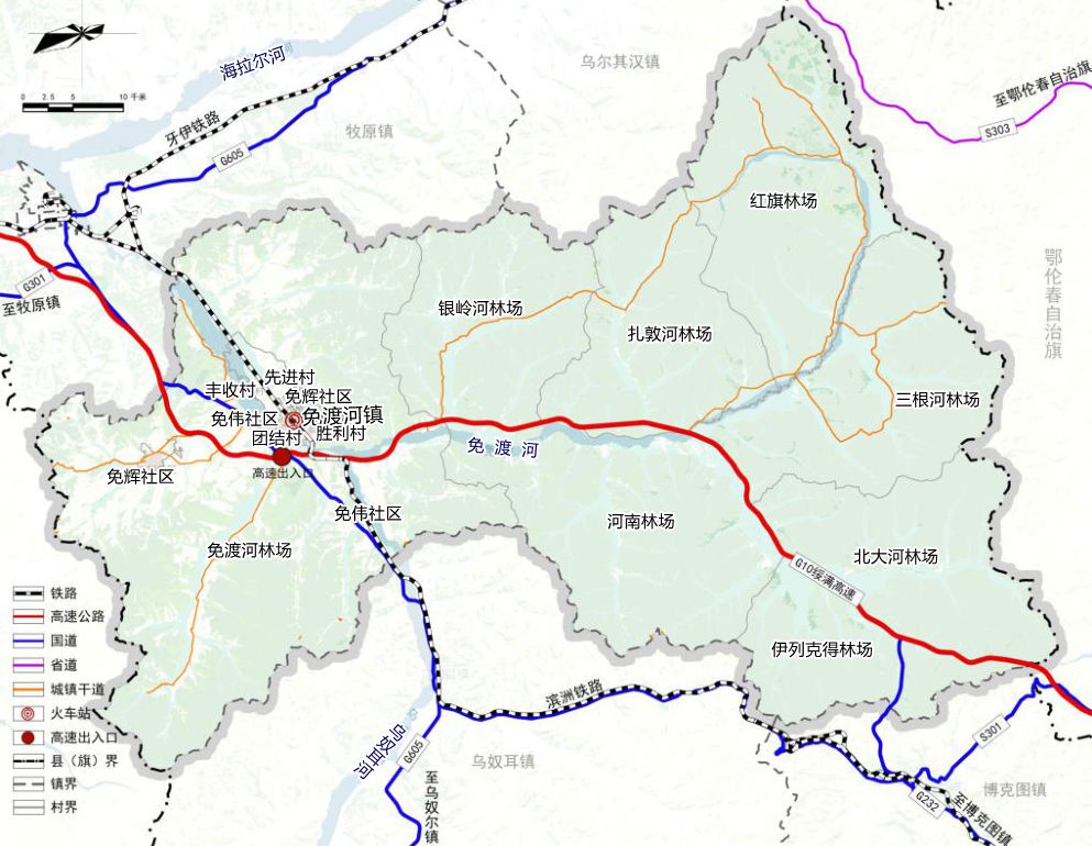 免渡河镇地图 免渡河镇地图