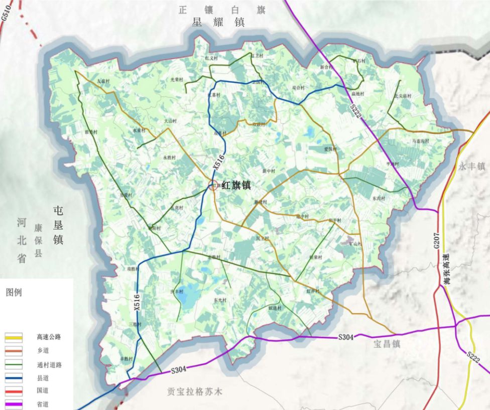 红旗镇交通图 红旗镇交通图