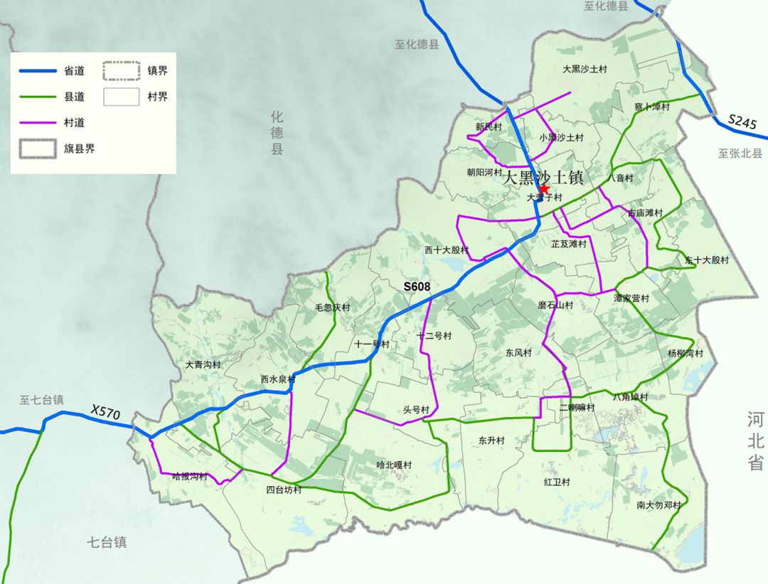 大黑沙土镇地图